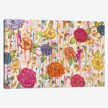 Creative Mess Florals Horizontal Canvas Print #KBY222} by Katie Bryant Art Print