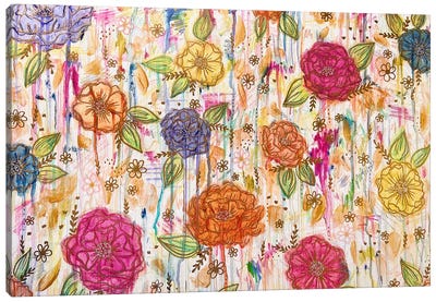 Creative Mess Florals Horizontal Canvas Art Print - Katie Bryant
