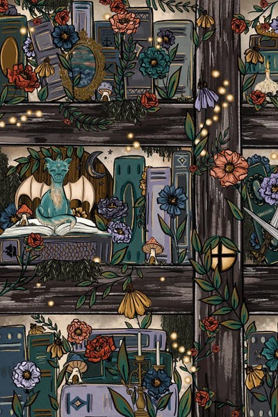 Books: Fantasy Forest Bookshelf by Katie Bryant