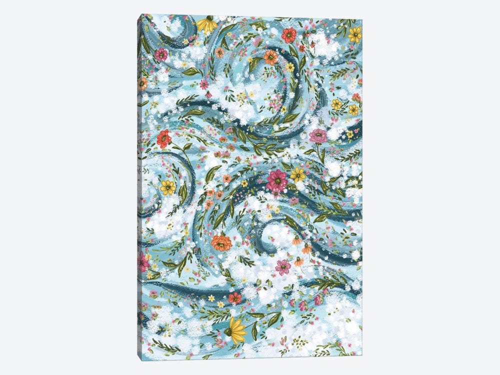 Floral Waves by Katie Bryant 1-piece Canvas Print