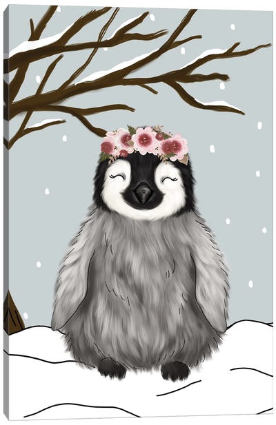 Winter Penguin Canvas Art Print - Katie Bryant