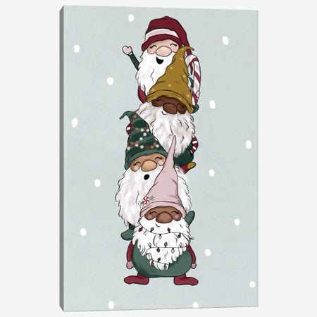Christmas Gnomes Canvas Print #KBY28} by Katie Bryant Canvas Wall Art