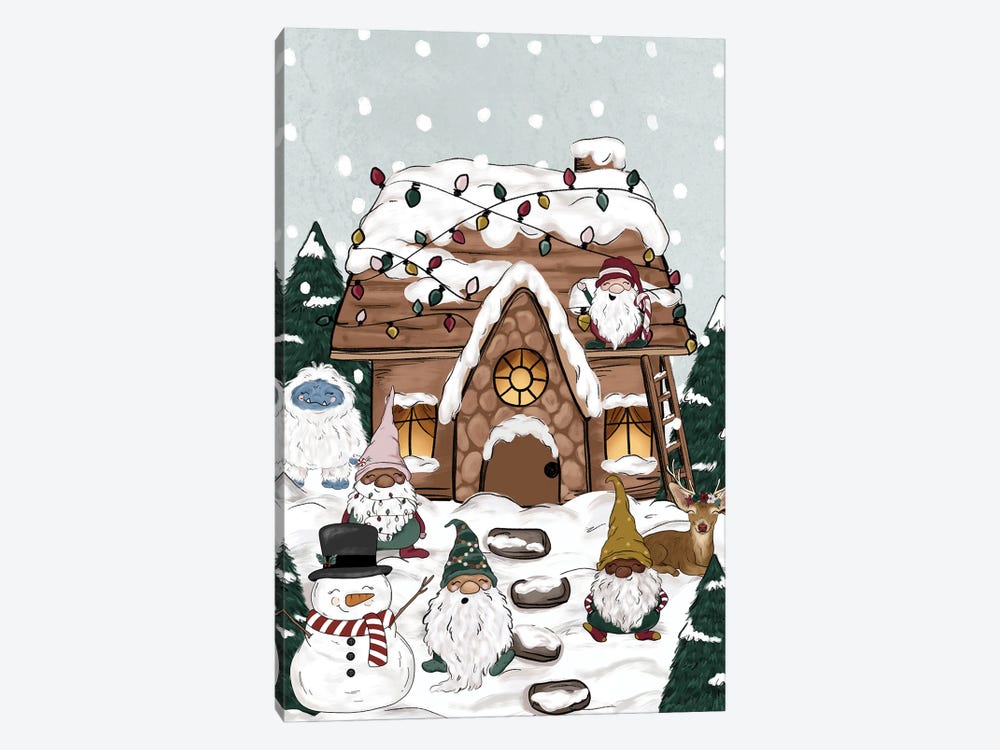 Christmas Cottage by Katie Bryant 1-piece Canvas Artwork