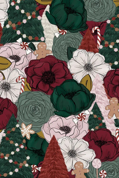 Festive Florals by Katie Bryant wall art