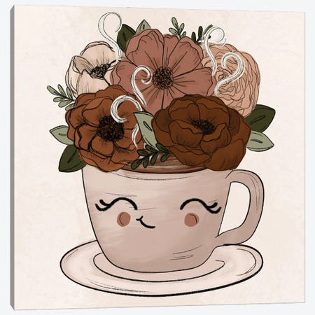 Little Coffee/Tea Cup Canvas Print #KBY33} by Katie Bryant Canvas Art Print