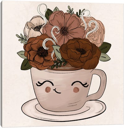 Little Coffee/Tea Cup Canvas Art Print - Katie Bryant