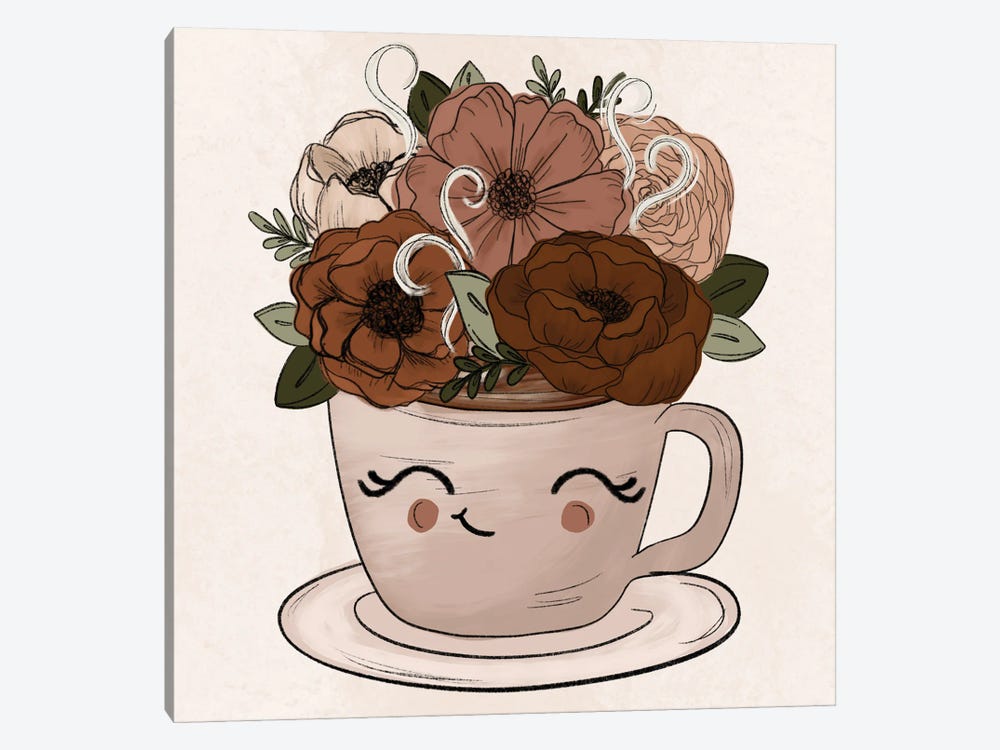 Little Coffee/Tea Cup by Katie Bryant 1-piece Canvas Print