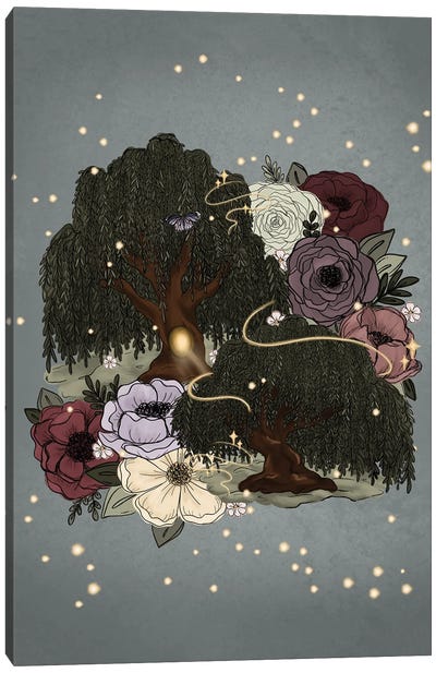 Whimsical Willow Trees Canvas Art Print - Katie Bryant