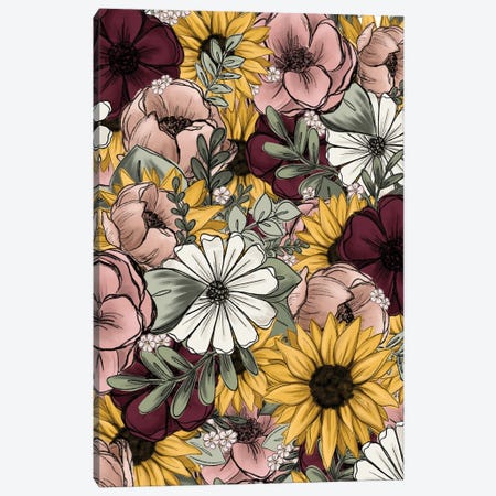 Floral Mix Canvas Print #KBY50} by Katie Bryant Canvas Print