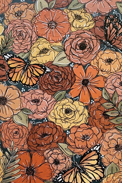Butterflies and Flowers: Colorful Butterfly Florals by Katie Bryant