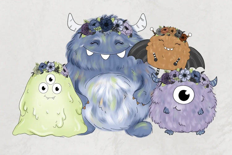 Floral Crown Monster Friends