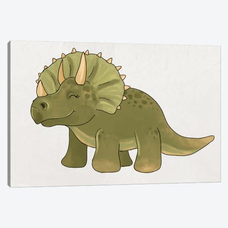 Triceratops Canvas Print #KBY58} by Katie Bryant Canvas Art Print