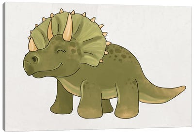 Triceratops Canvas Art Print - Katie Bryant
