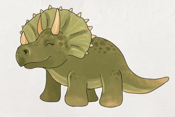 Kids Dinosaur Art: Triceratops by Katie Bryant