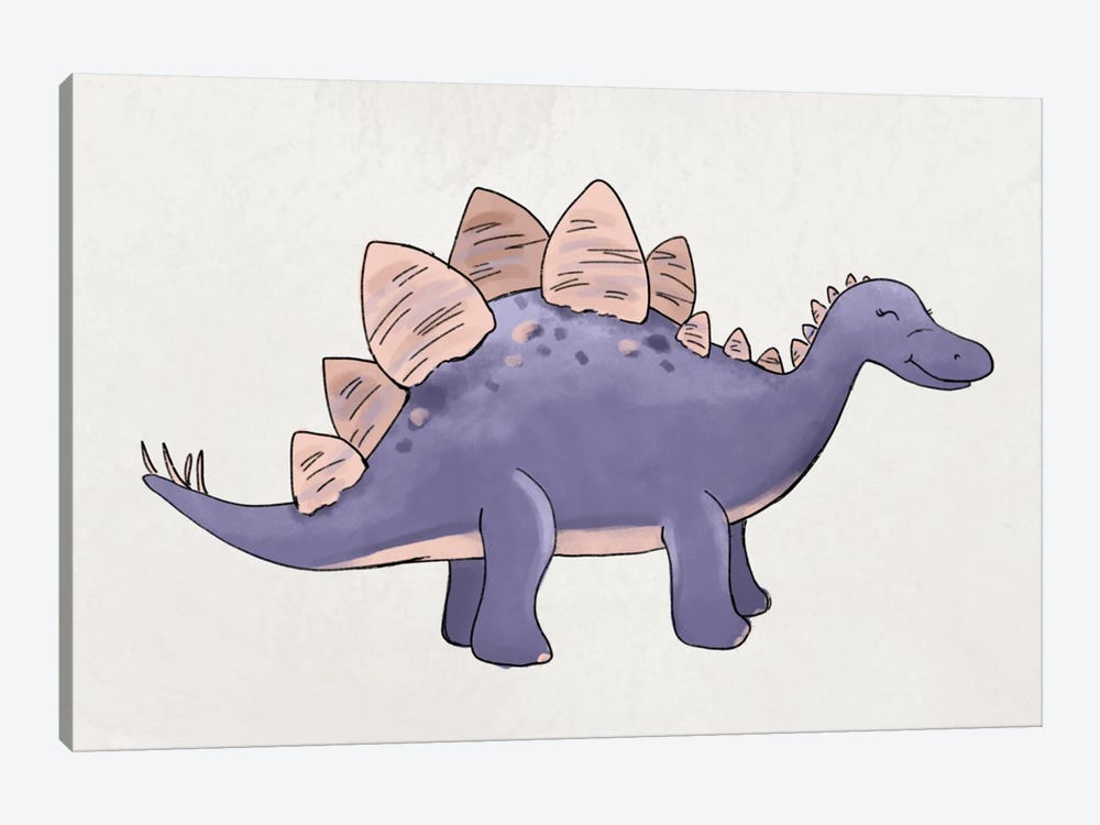 Stegosaurus by Katie Bryant 1-piece Canvas Wall Art