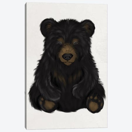 Baby Black Bear Canvas Print #KBY68} by Katie Bryant Canvas Artwork