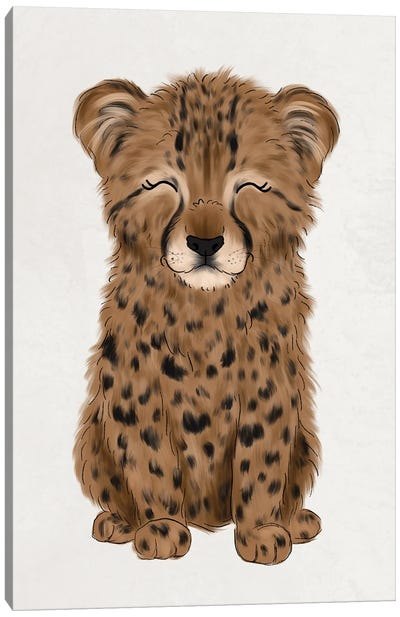 Baby Cheetah Canvas Art Print - Cheetah Art