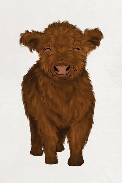 Baby Highland Cow by Katie Bryant canvas print