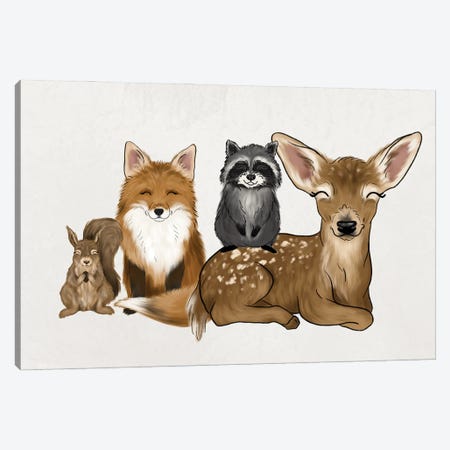 Woodland Babies Canvas Print #KBY7} by Katie Bryant Art Print