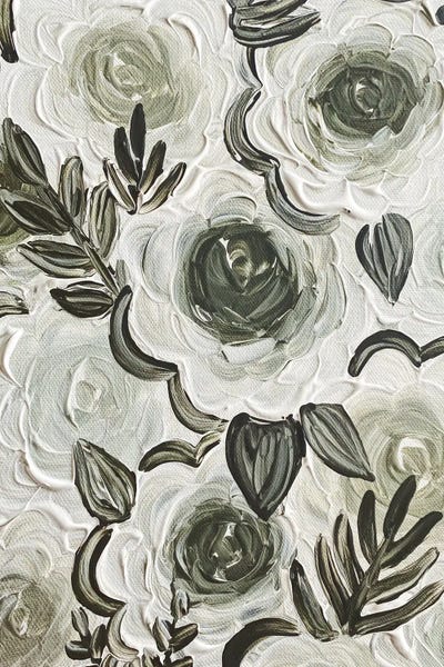 Enchanted Green Florals by Katie Bryant canvas print