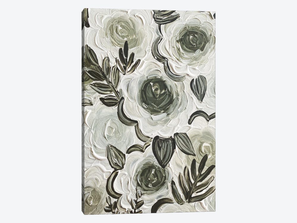 Enchanted Green Florals by Katie Bryant 1-piece Canvas Artwork