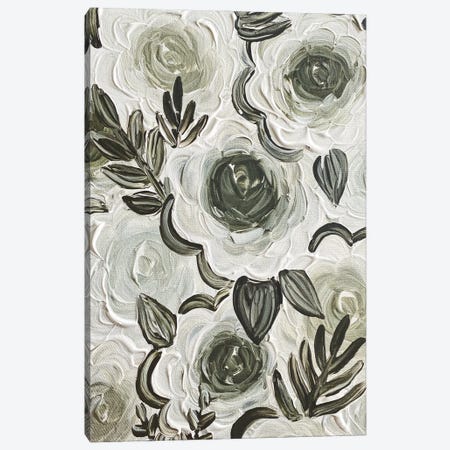 Enchanted Green Florals Canvas Print #KBY81} by Katie Bryant Canvas Artwork