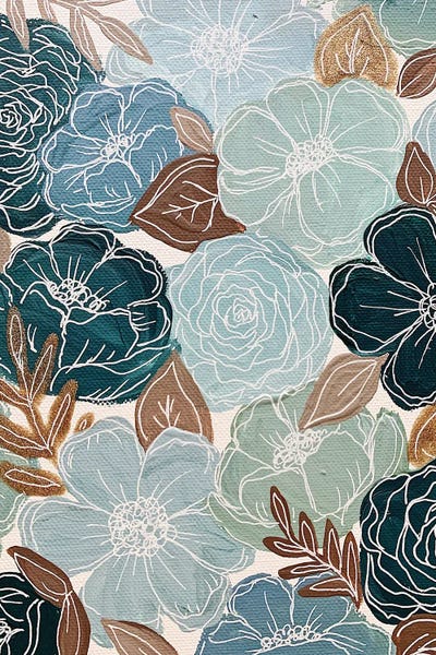 Floral & Botanical Patterns: Blue Florals by Katie Bryant