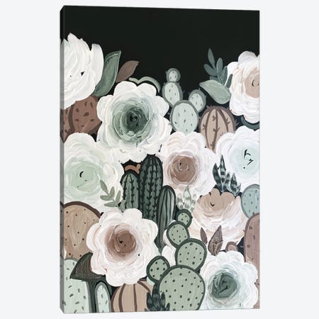 Muted Cactus Florals Canvas Print #KBY84} by Katie Bryant Canvas Print