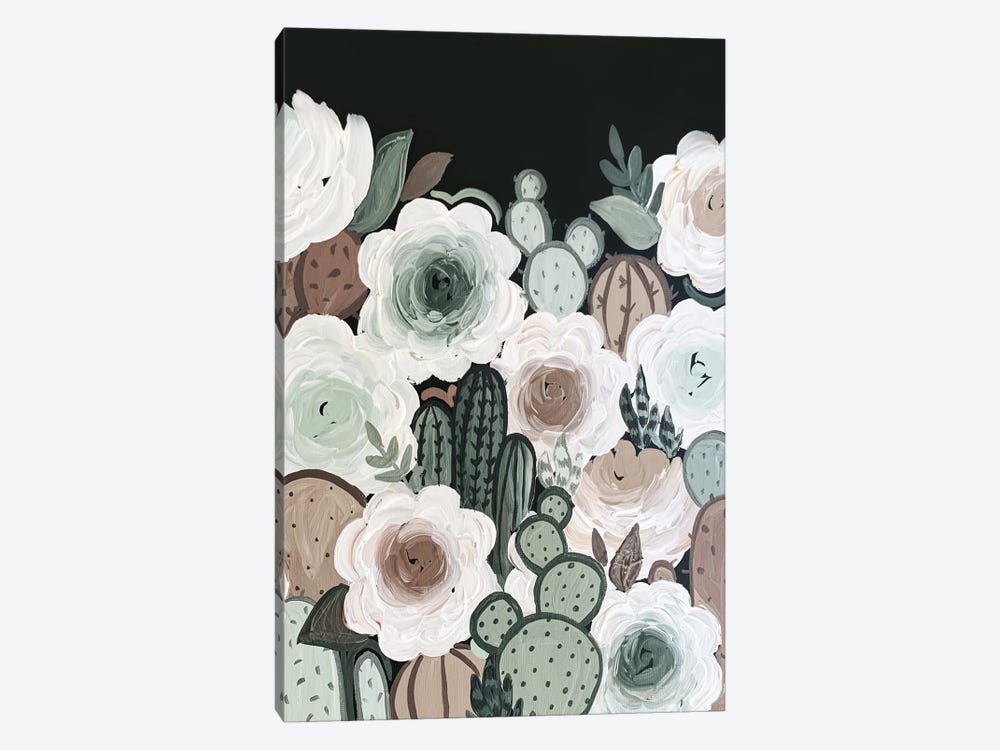 Muted Cactus Florals by Katie Bryant 1-piece Canvas Print
