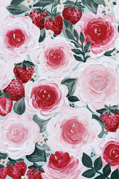 Floral & Botanical Patterns: Strawberry Florals by Katie Bryant