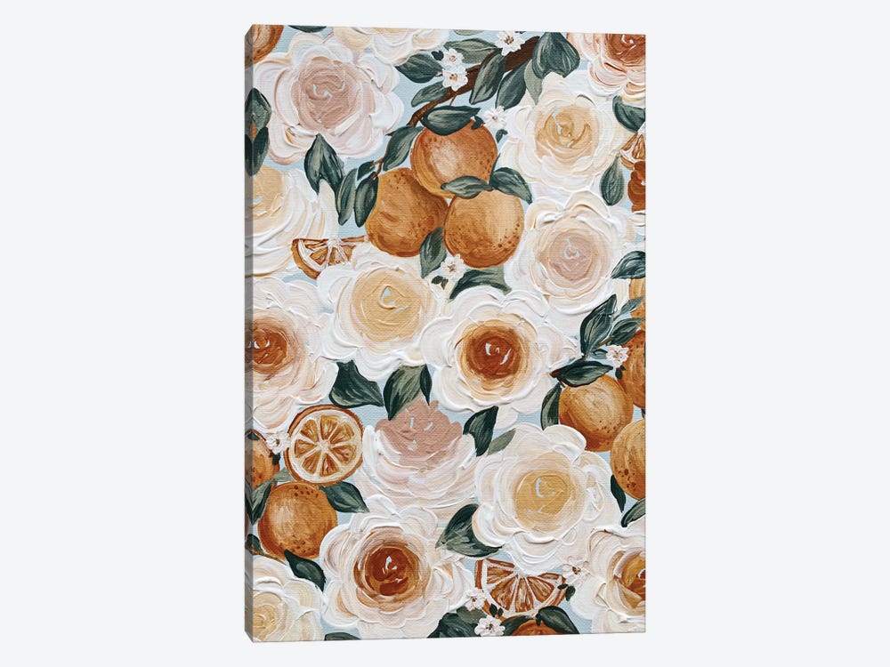 Floral Oranges by Katie Bryant 1-piece Canvas Wall Art