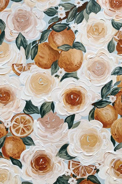 Floral & Botanical Patterns: Floral Oranges by Katie Bryant