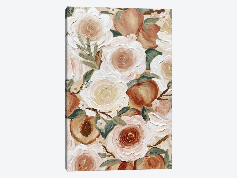 Floral Peaches by Katie Bryant 1-piece Canvas Art