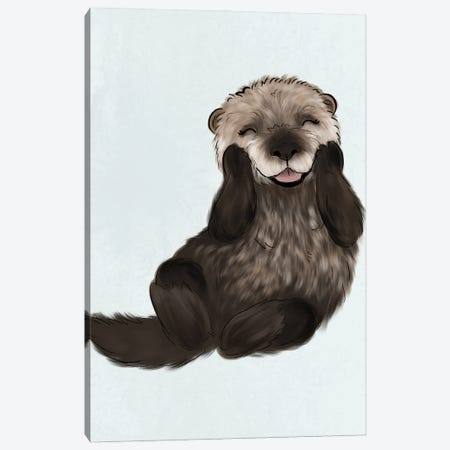 Baby Otter Canvas Print #KBY98} by Katie Bryant Art Print