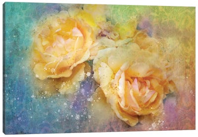 Splashy Yellow Floral Canvas Art Print - Kevin Clifford