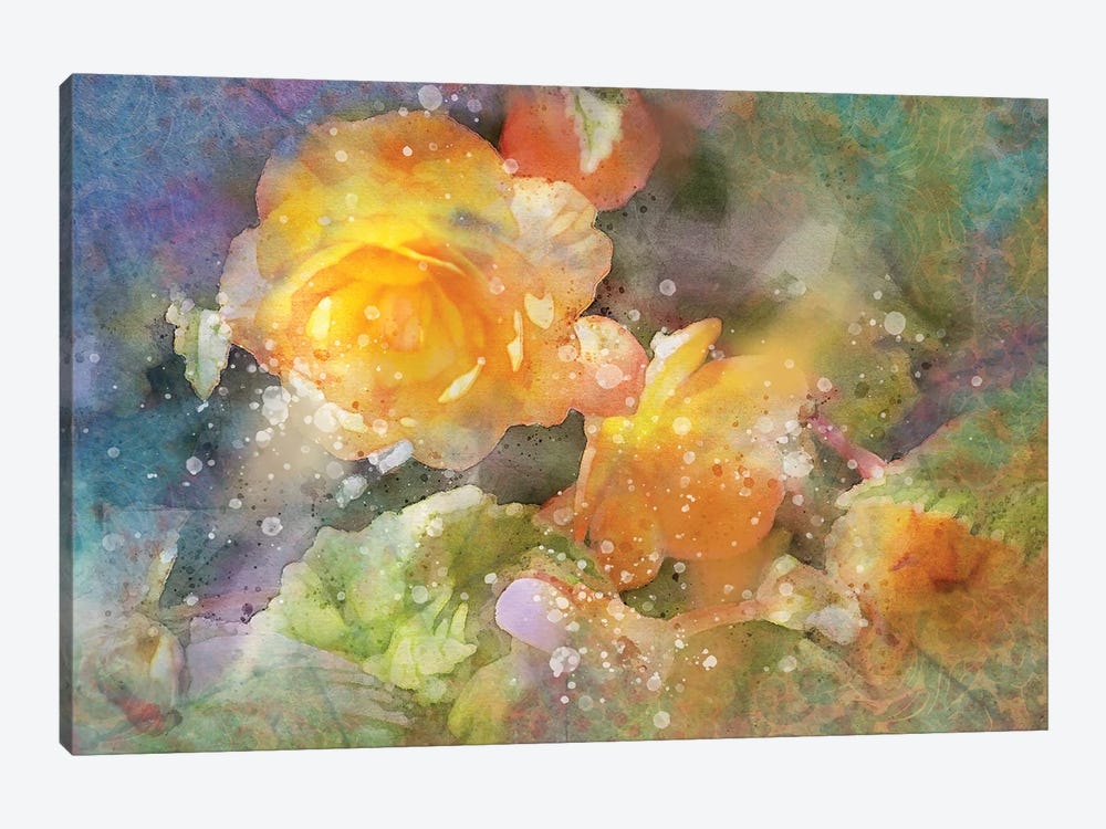 Splashy Yellow Roses by Kevin Clifford 1-piece Canvas Art