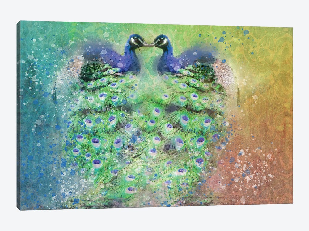 Splashy Peacocks by Kevin Clifford 1-piece Canvas Art