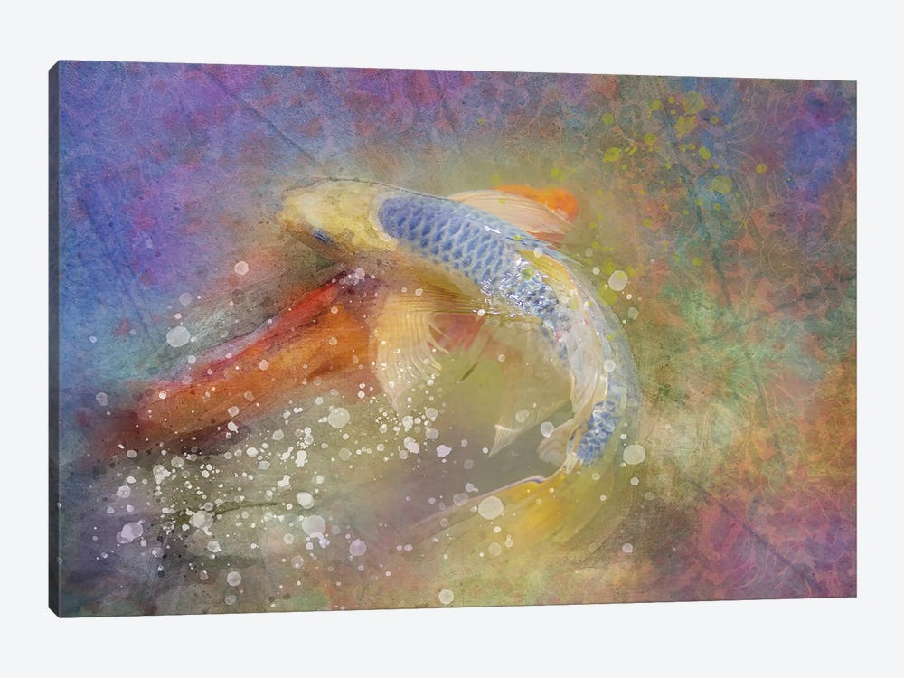 Splashy Koi Pond by Kevin Clifford 1-piece Canvas Print