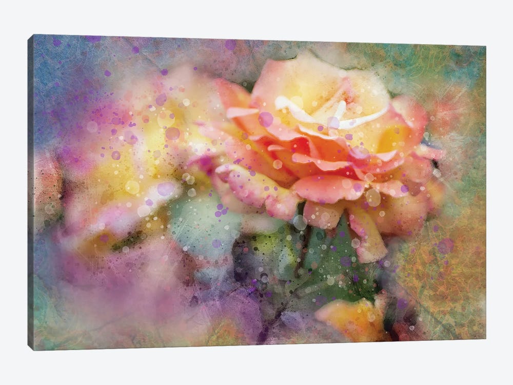 Splashy Yellow Roses2 by Kevin Clifford 1-piece Canvas Print