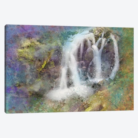 Splashy Waterfallss Canvas Print #KCF41} by Kevin Clifford Canvas Artwork