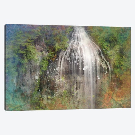Calming Waterfall Canvas Print #KCF43} by Kevin Clifford Canvas Wall Art