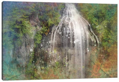 Calming Waterfall Canvas Art Print - Kevin Clifford