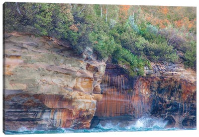Splashy Cliffs Canvas Art Print - Kevin Clifford