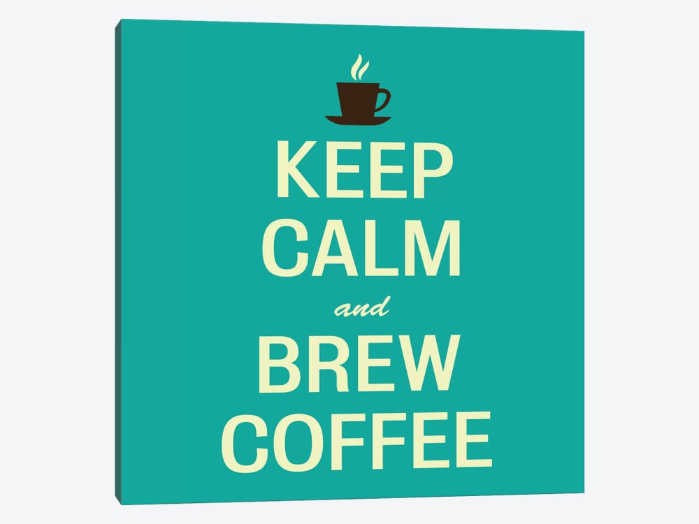 Keep Calm & Brew Coffee II by 5by5collective 1-piece Canvas Wall Art