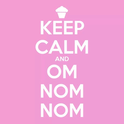 Keep Calm & Om Nom Nom II by 5by5collective canvas print