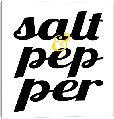 Salt & Pepper Canvas Art Print - Cooking & Baking Art