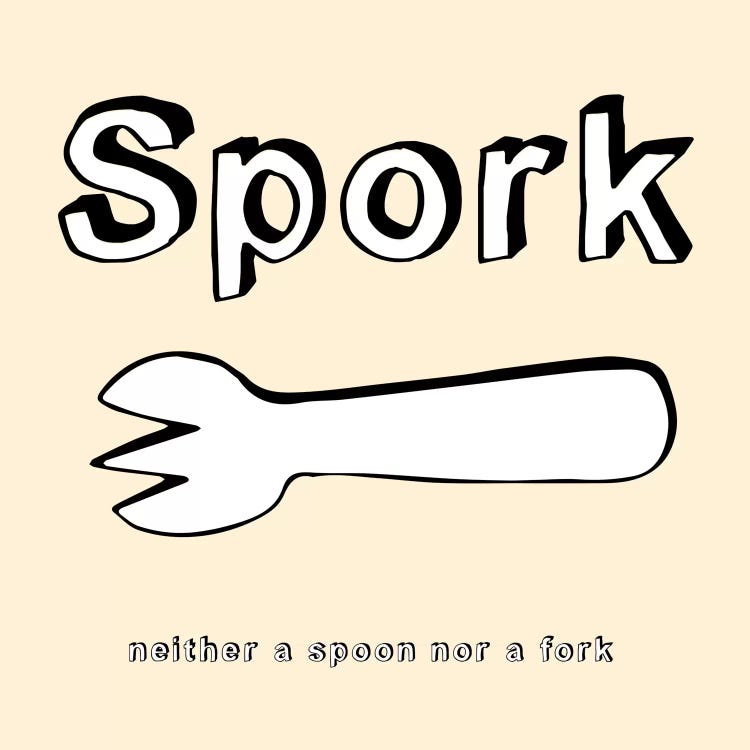 Spork (Neither a Spoon nor a Fork) by 5by5collective wall art