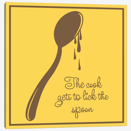 The Cook gets to Lick the Spoon Canvas Print #KCH21} by Unknown Artist Canvas Wall Art