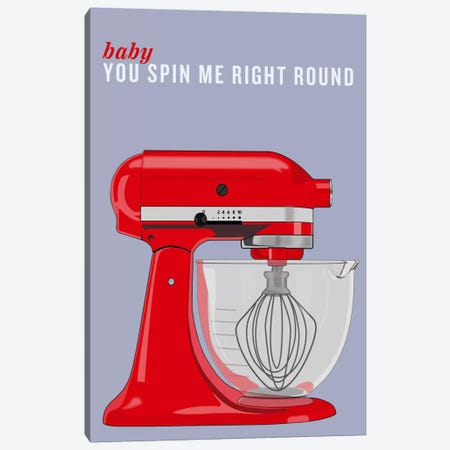 Baby You Spin Me Right Round Canvas Print #KCH22} by 5by5collective Canvas Wall Art