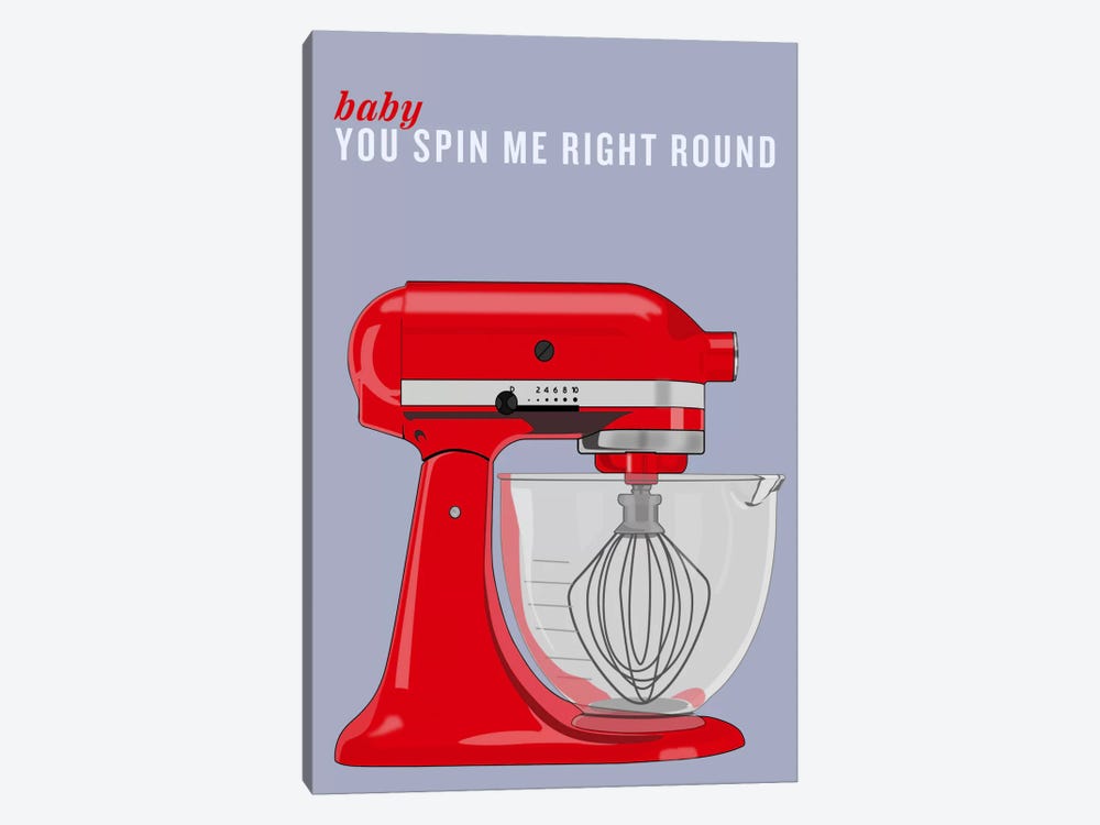 Baby You Spin Me Right Round by 5by5collective 1-piece Canvas Print